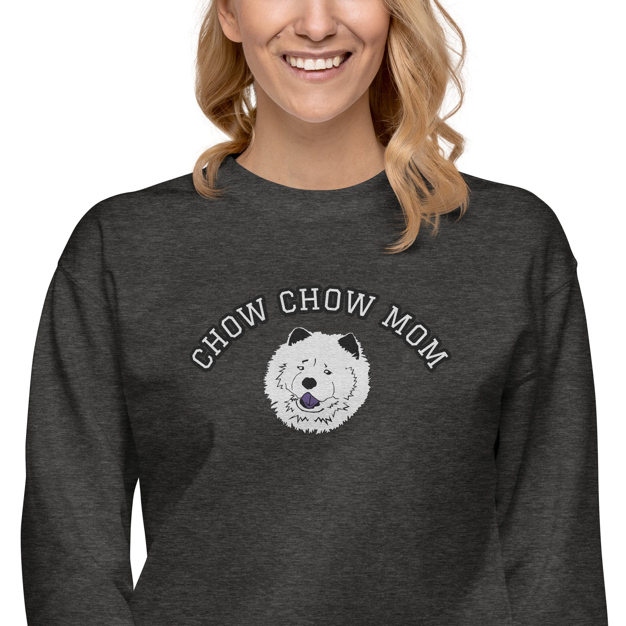 Chow Chow Mom Unisex Embroidered Sweatshirt