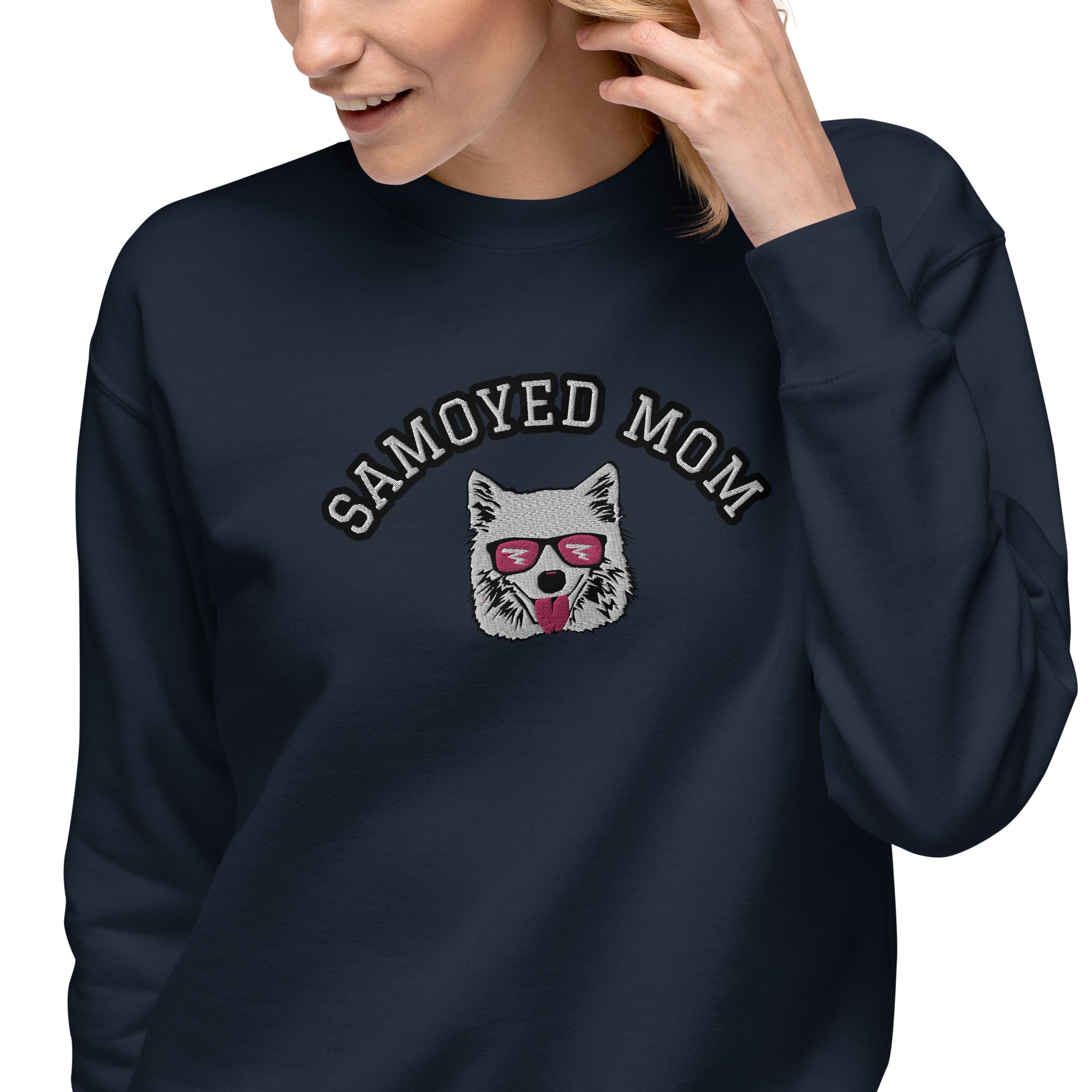 Samoyed Mom Unisex Embroidered Sweatshirt