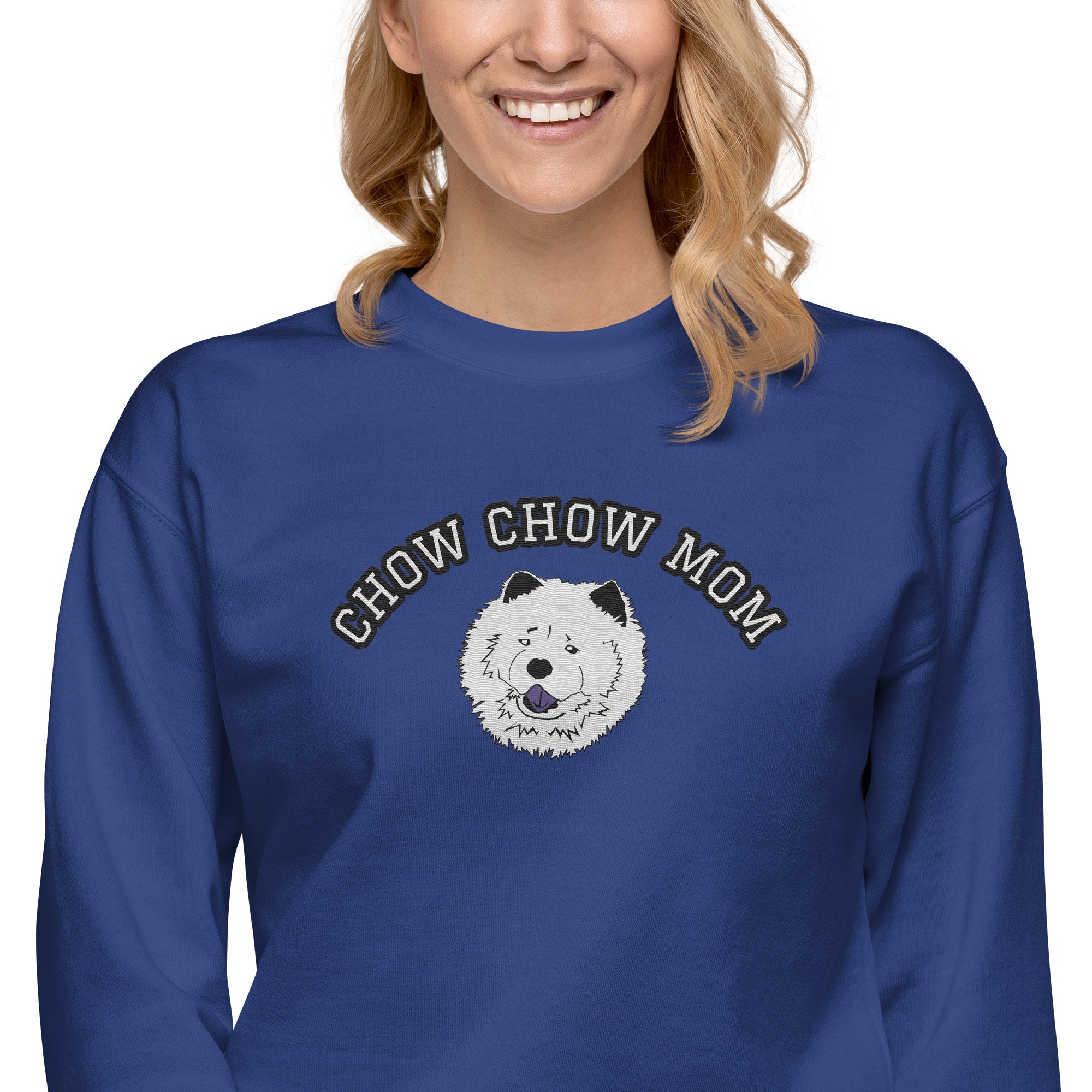 Chow Chow Mom Unisex Embroidered Sweatshirt
