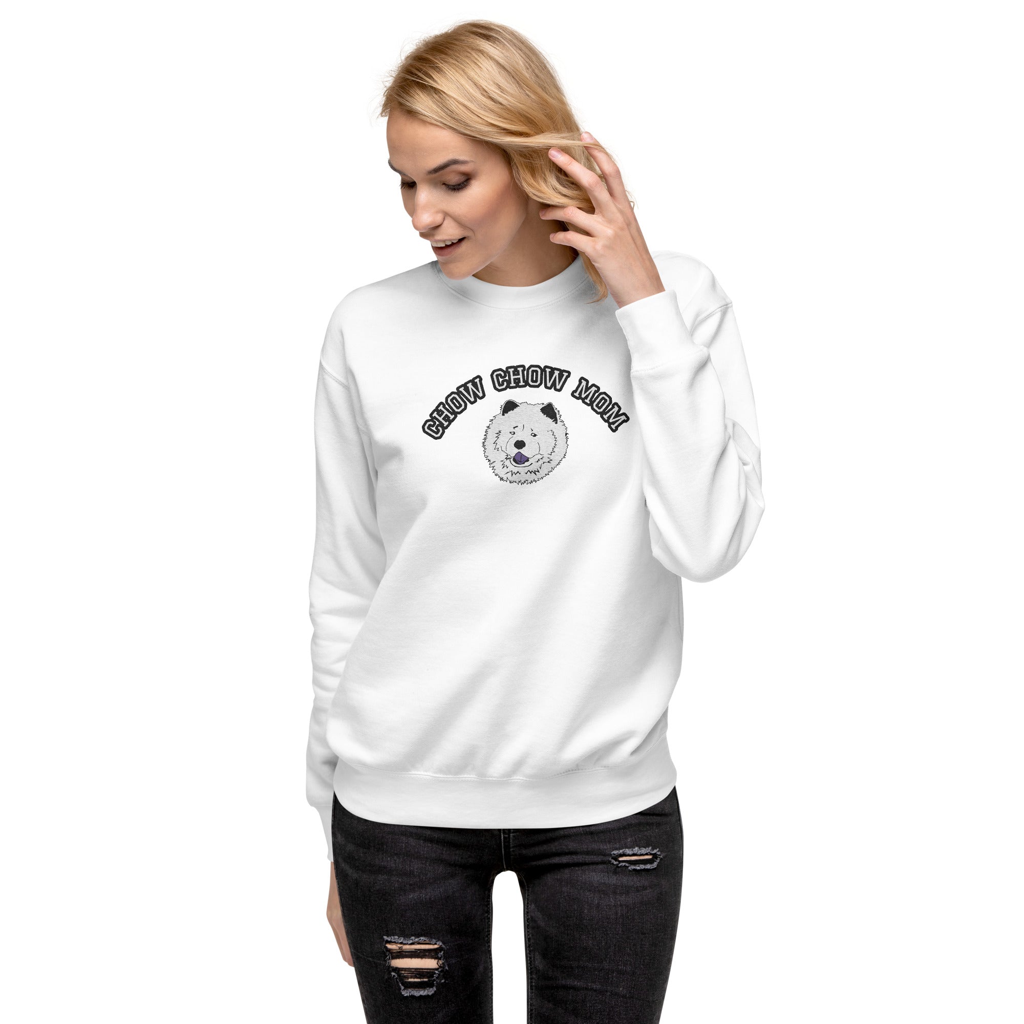 Chow Chow Mom Unisex Embroidered Sweatshirt