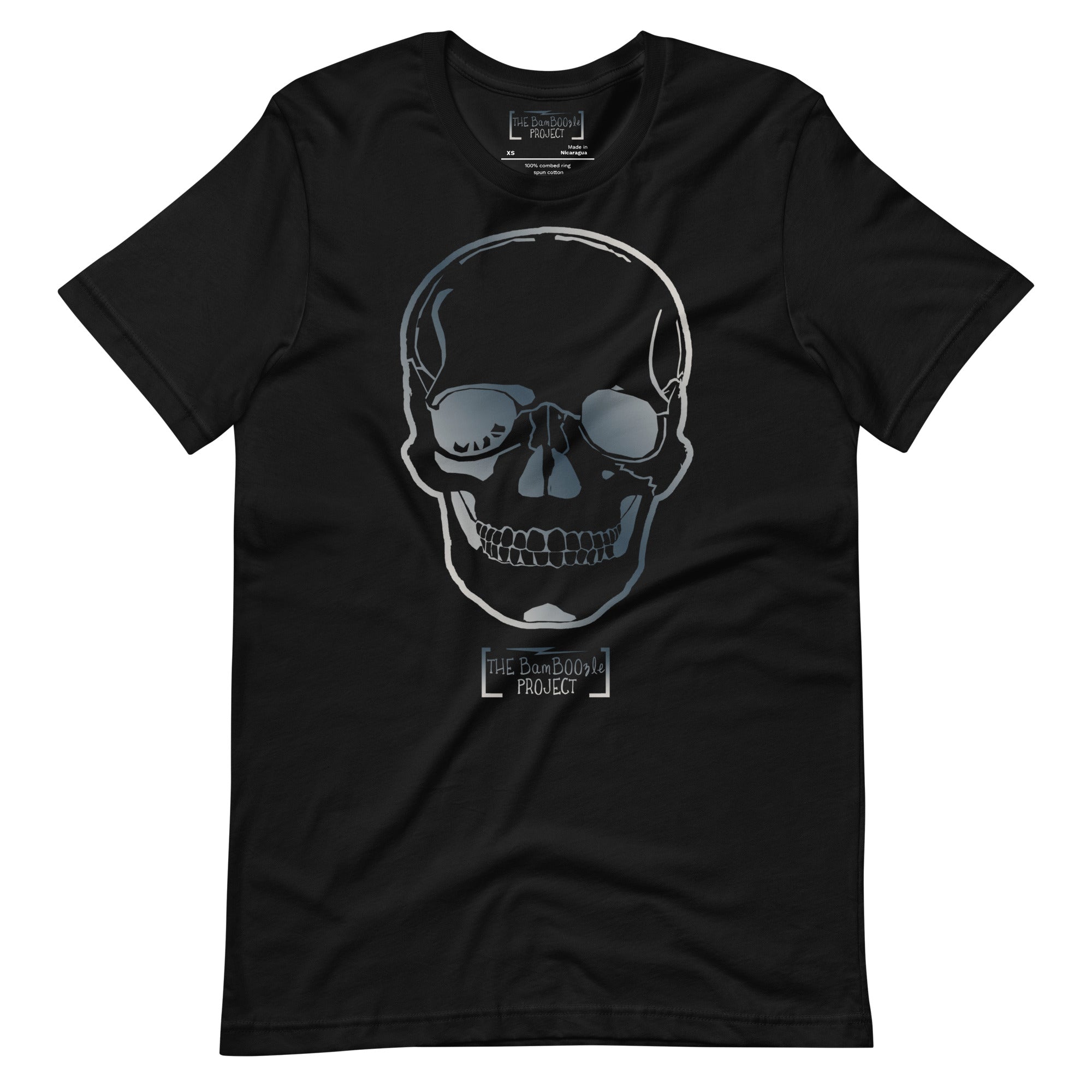 Skull Crusher Silver Unisex T-shirt – The BamBoozle Project Skull Crusher Silver Unisex T-shirt – The BamBoozle Project