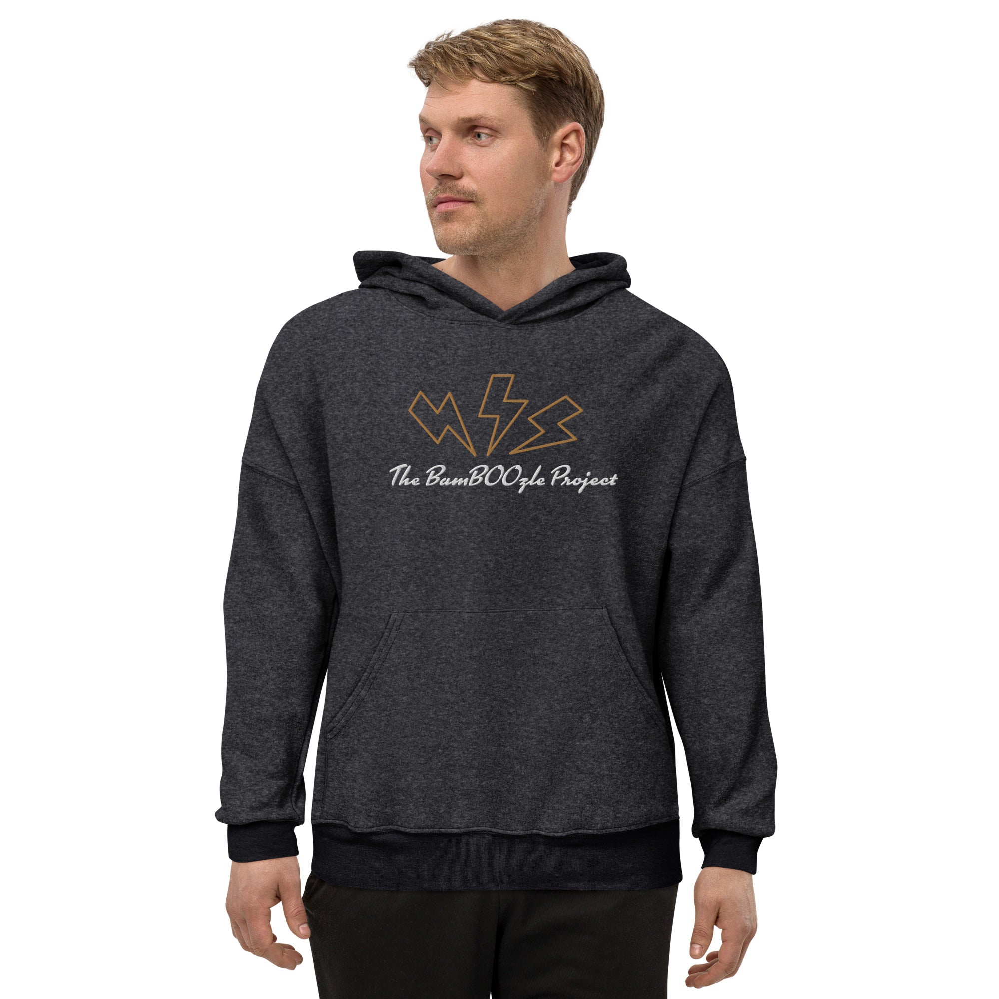Lightning Unisex sueded fleece hoodie