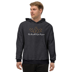 Lightning Unisex sueded fleece hoodie