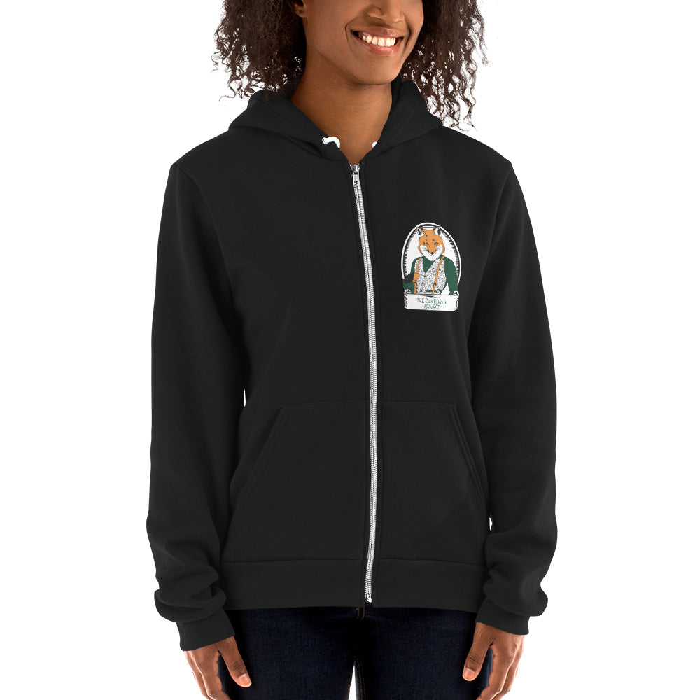 Gentleman Fox Unisex Zip Up Hoodie