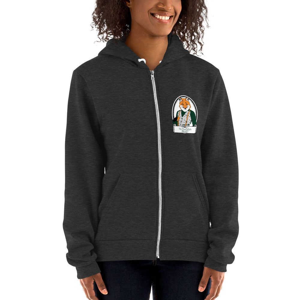 Gentleman Fox Unisex Zip Up Hoodie