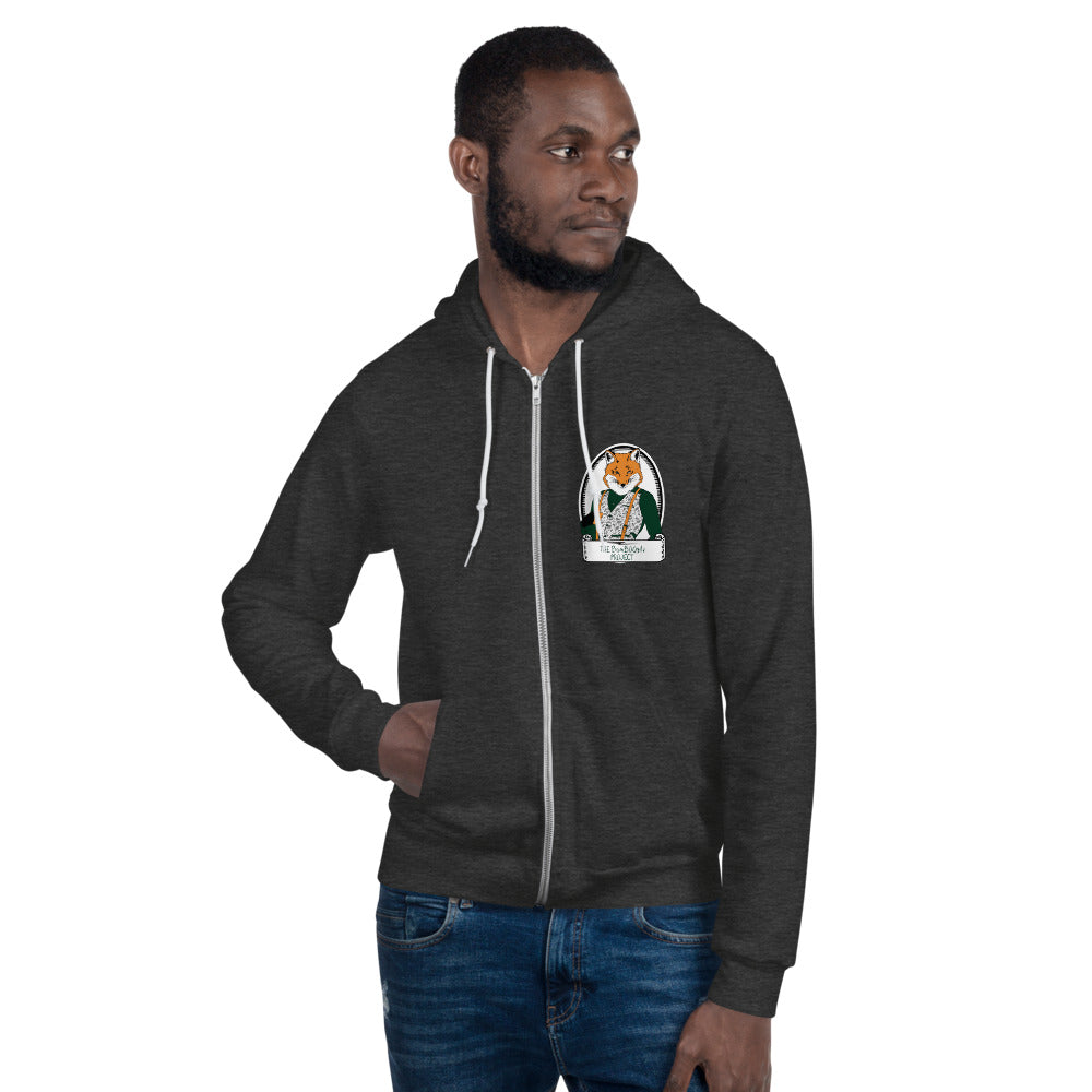 Gentleman Fox Unisex Zip-up Hoodie