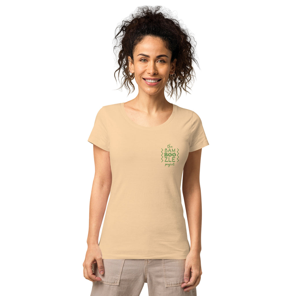 BamBOOzle Stacked Green Embroidery Women’s Organic T-shirt