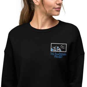 Robot Karaoke Embroidered Crop Sweatshirt