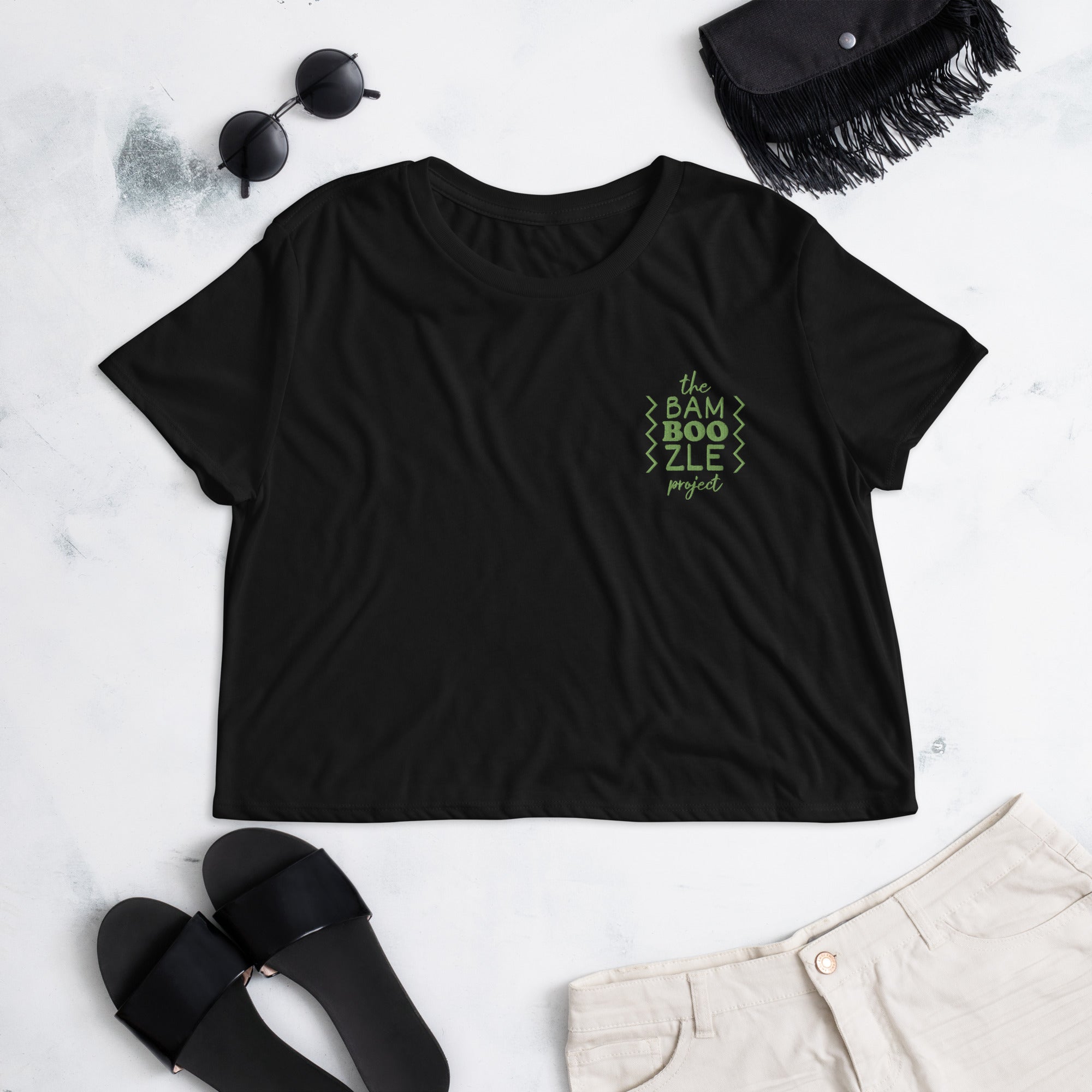BamBoozle Stacked Crop Tee
