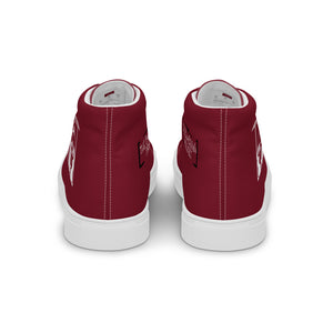 Women’s Gold Tooth Reaper Burgundy high top canvas shoes