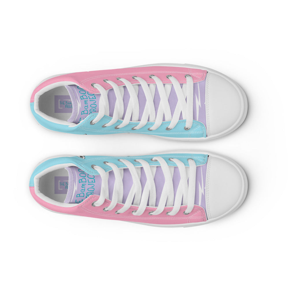 Cotton Candy Boo's Women’s High Top Canvas Shoes