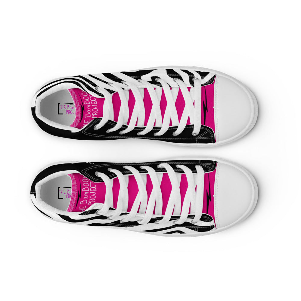 Zebra Women’s high top canvas shoes