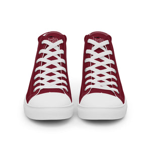 Women’s Gold Tooth Reaper Burgundy high top canvas shoes