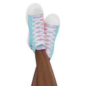 Cotton Candy Boo's Women’s High Top Canvas Shoes