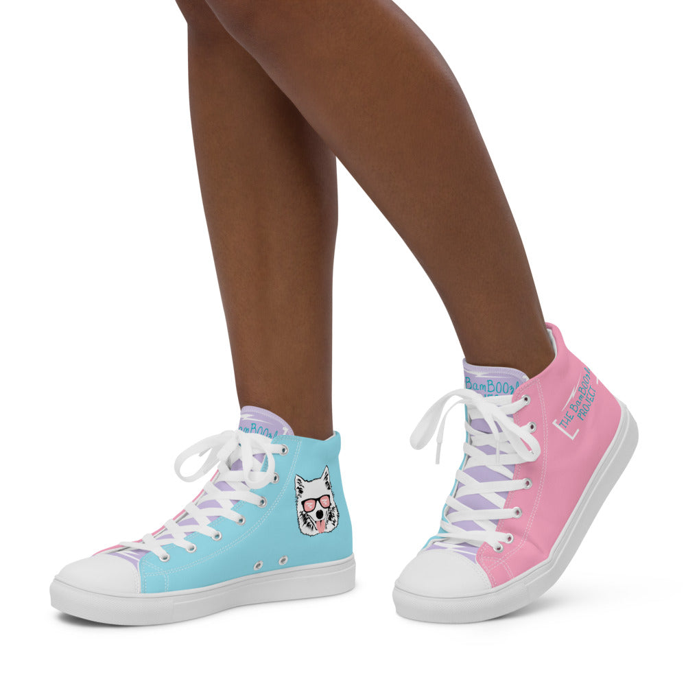 Cotton Candy Boo's Women’s High Top Canvas Shoes