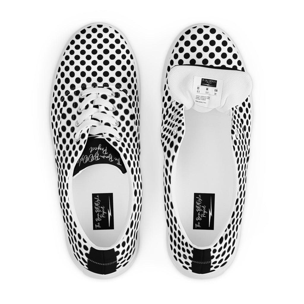 Polka Dot Women’s Lace-up Canvas Shoes