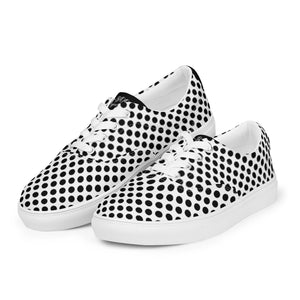 Polka Dot Women’s Lace-up Canvas Shoes