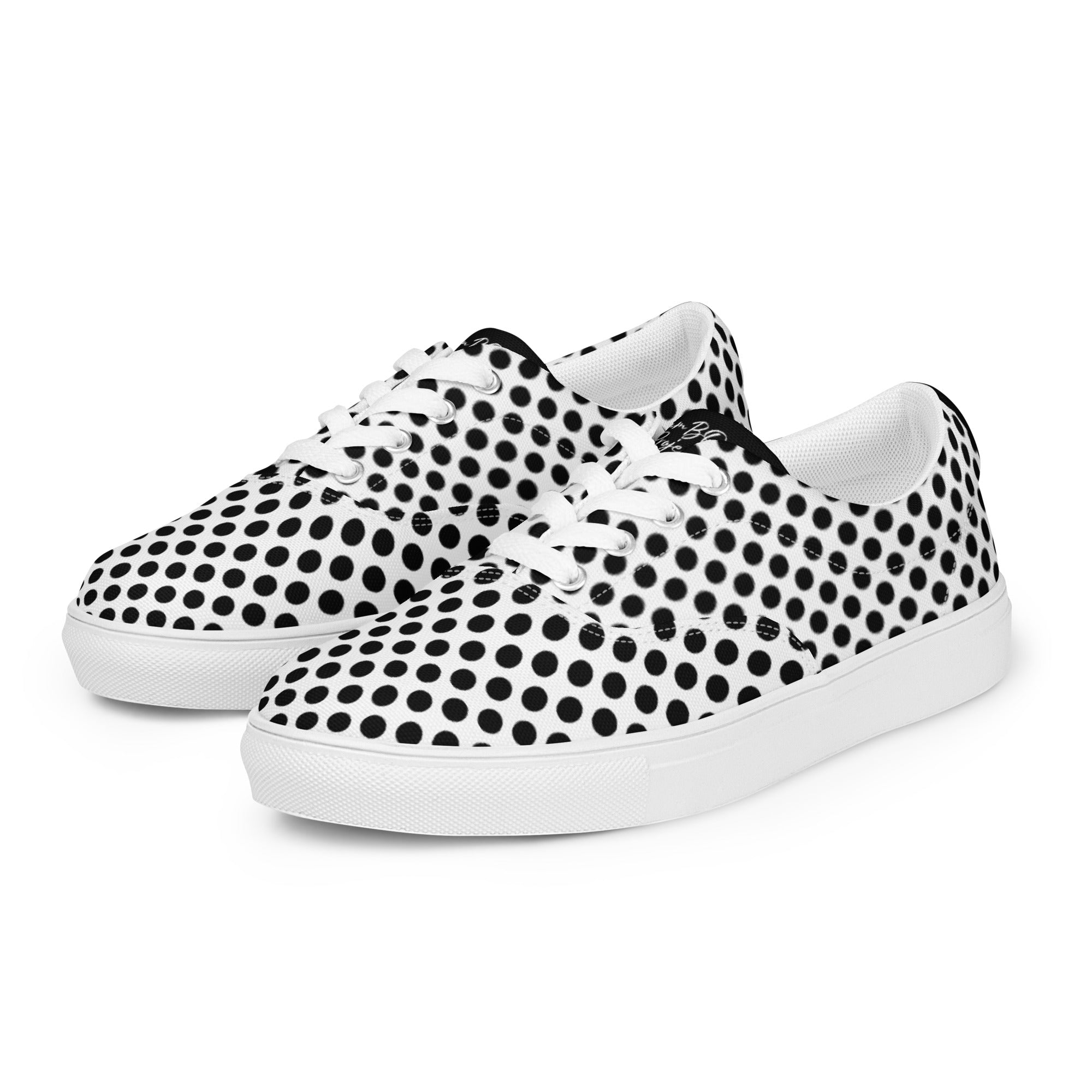 Polka Dot Women’s Lace-up Canvas Shoes