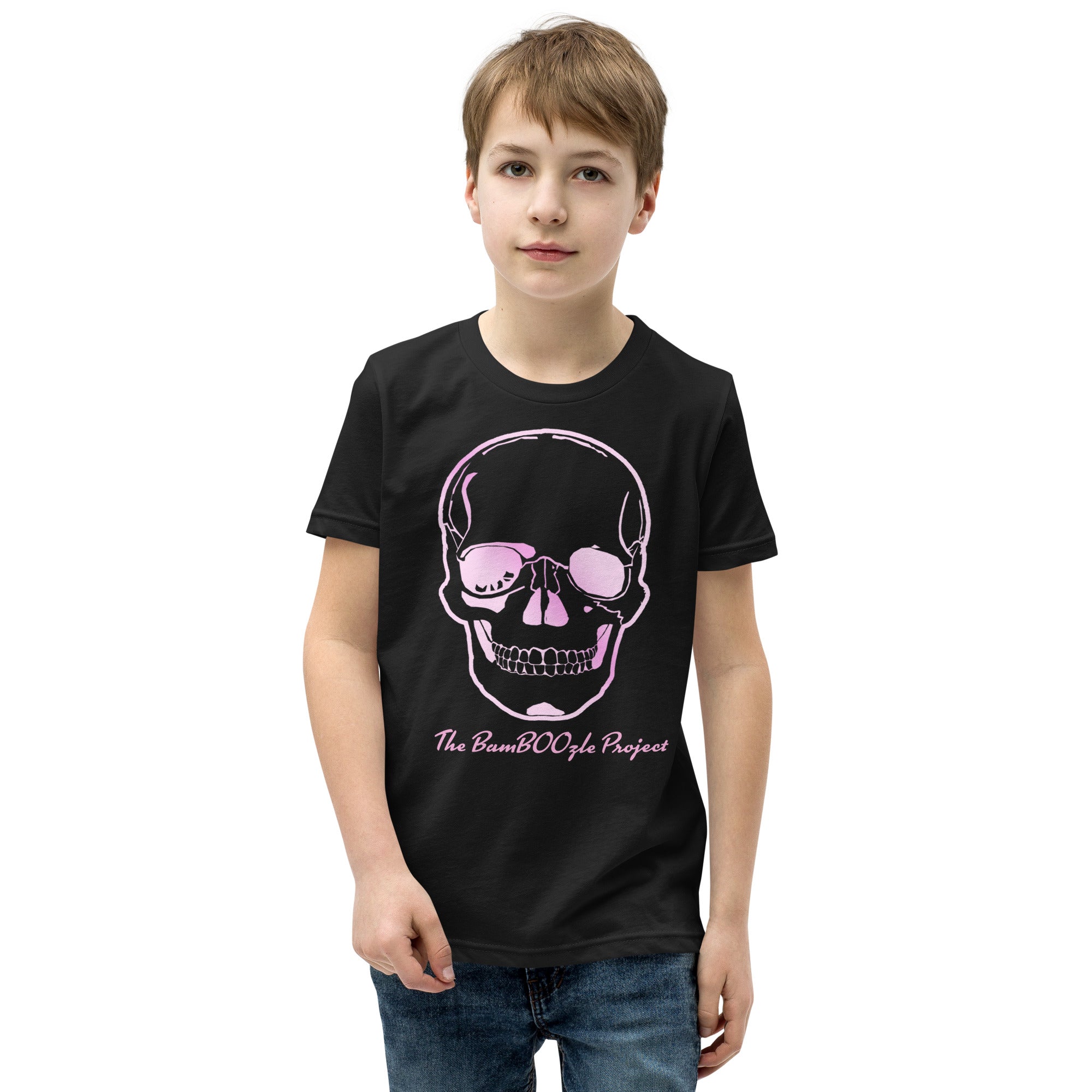 Skull Crusher Pink Youth Short Sleeve T-Shirt