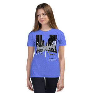 Youth T-Rex in Times Square Unisex T-Shirt