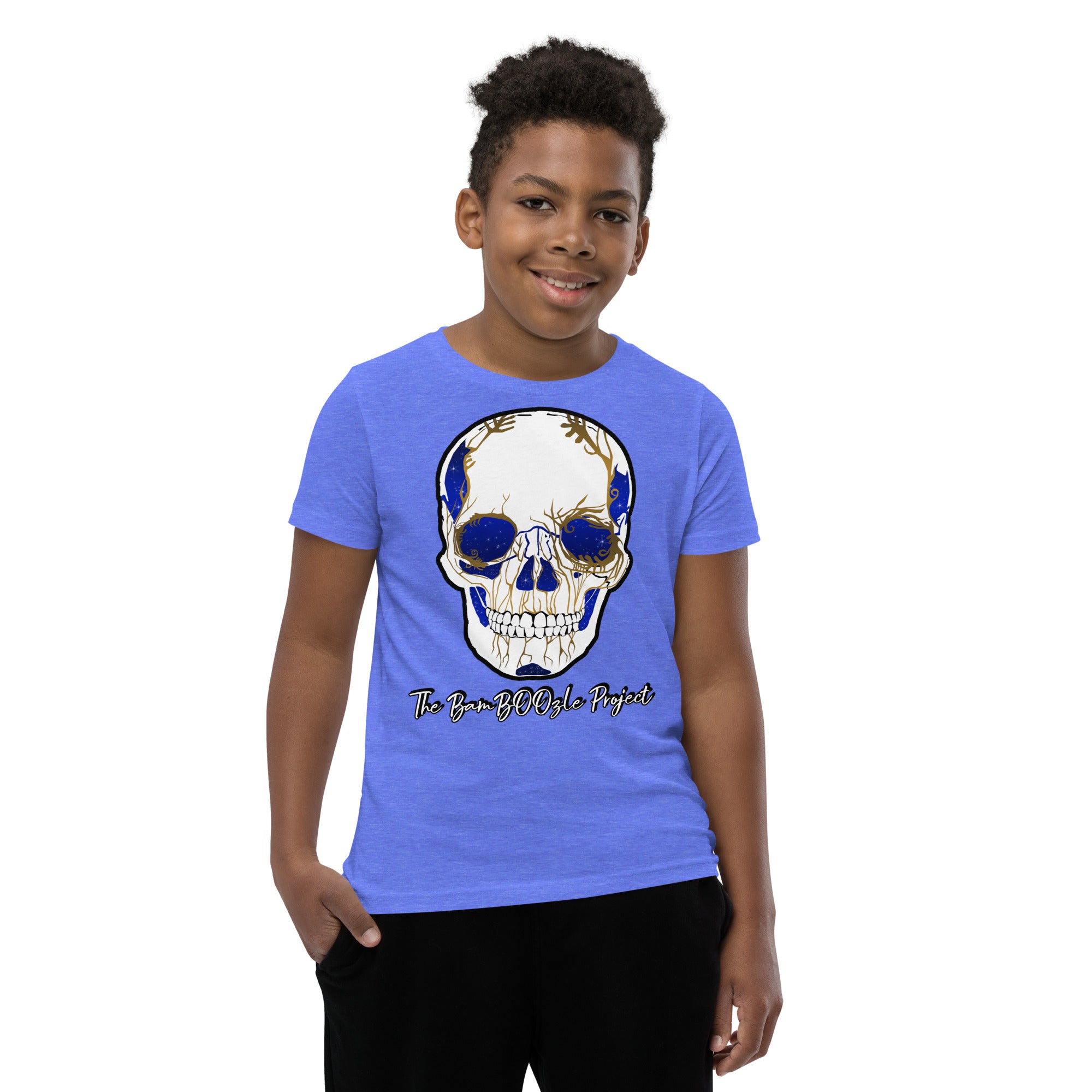 Electric Sugar Skull Youth Short Sleeve T-Shirt