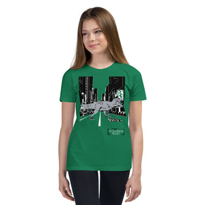 Youth T-Rex in Times Square Unisex T-Shirt
