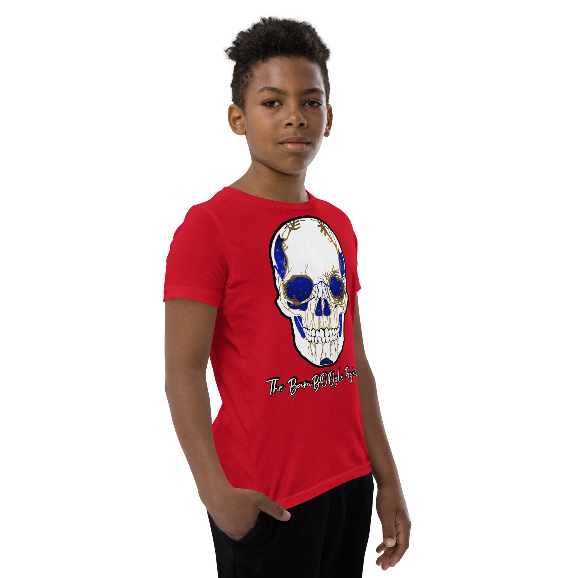 Electric Sugar Skull Youth Short Sleeve T-Shirt