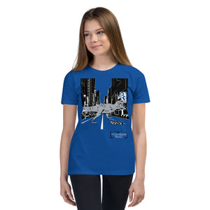 Youth T-Rex in Times Square Unisex T-Shirt